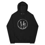 Kootenay Vibes - Organic Eco Raglan Tree Line Hoodie