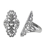 Filigree +Sterling Silver + Vintage Style Ring