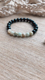 Amazonite Gemstone + Black Onyx Bracelet