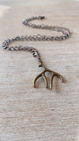Antler Necklace + Brass + Nature Necklace