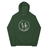 Kootenay Vibes - Organic Eco Raglan Tree Line Hoodie