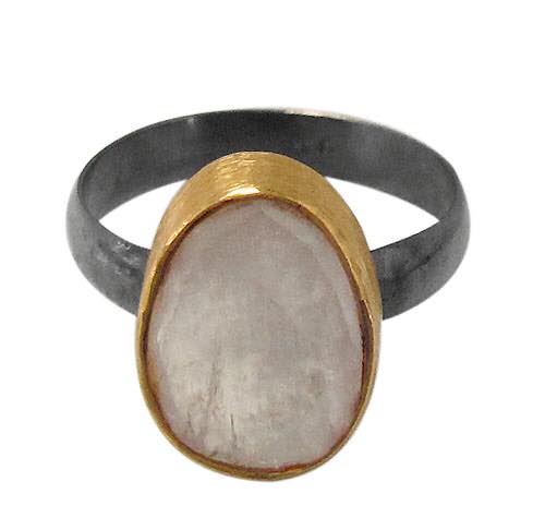 Moonstone + Sterling Silver + Gold Filled + Gemstone Ring