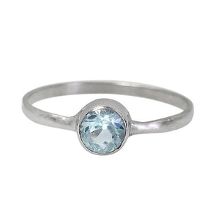 Topaz + Dainty + Birthstone + Minimalist Ring