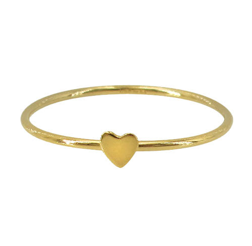 Heart + Thin + Stack + Gold Filled Ring