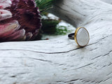 Moonstone + Sterling Silver + Gold Filled + Gemstone Ring