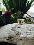 Hammered Sterling Silver + Copper + Meditation Ring