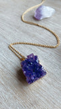 Amethyst + Gemstone + Light + Necklace