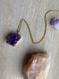 Amethyst + Gemstone + Light + Necklace