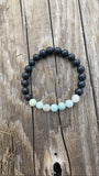 Amazonite Gemstone + Black Onyx Bracelet