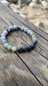 Mixed Amazoninte Gemstones + Howlite Bracelet