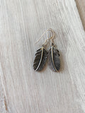 Feather + Sterling Silver Earrings