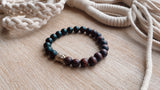 Black Onyx Gemstone + Rosewood Buddha Bracelet