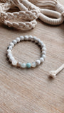 Blue Agate Gemstone + Howlite Bracelet