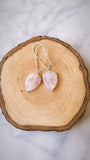 Rose Quartz + Sterling Silver Earrings