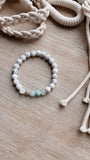 Blue Agate Gemstone + Howlite Bracelet